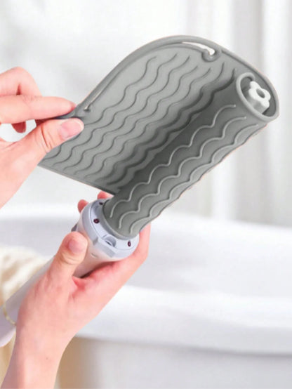 Tapete térmico para apoyar herramientas calientes de cabello color Blanco