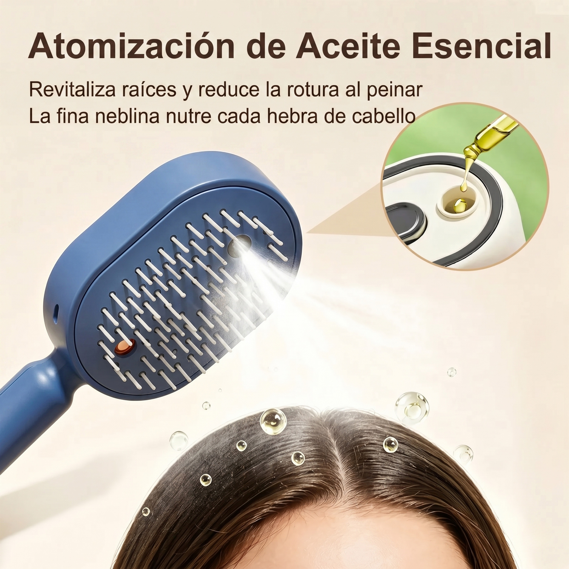 Cepillo de vapor anti-frizz con aromaterapia para cabello - imagen 6