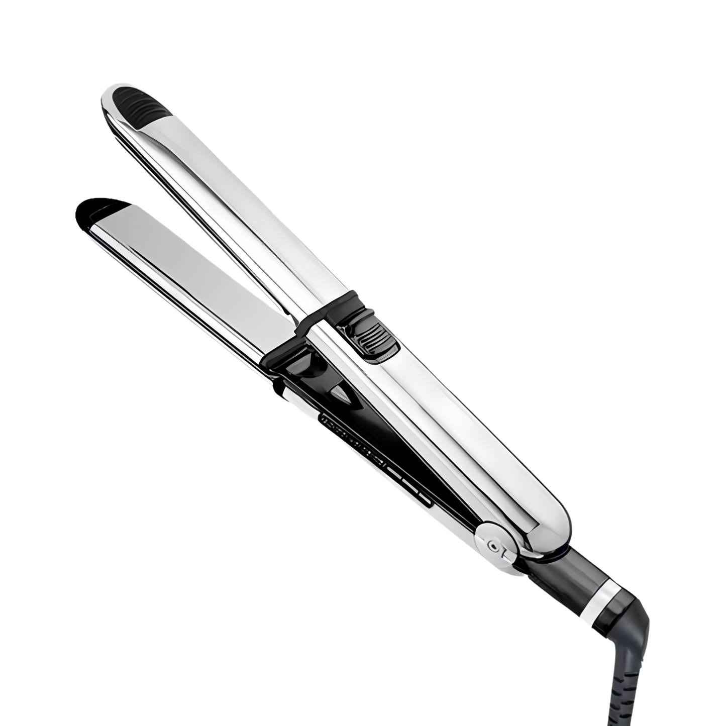 Plancha 2 en 1 de titanio anti-frizz para alisar y crear ondas color Negro