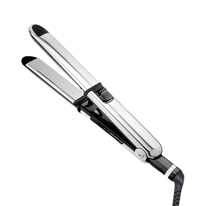 Plancha 2 en 1 de titanio anti-frizz para alisar y crear ondas color Negro