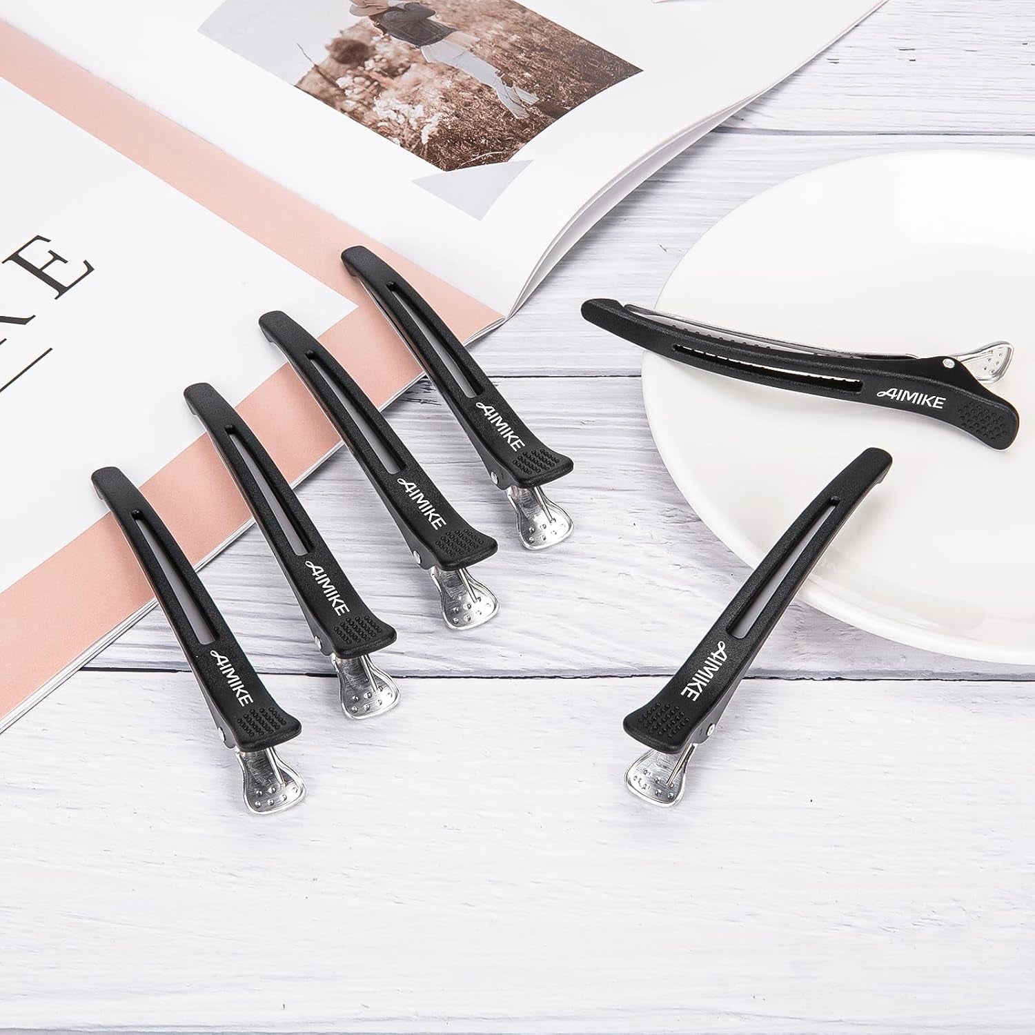Clips profesionales antideslizantes pack de 6 para separar el cabello - imagen 7