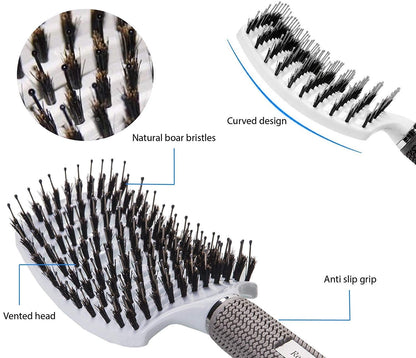 Set de cepillos desenredantes anti-frizz para rutina diaria de cabello - imagen 3