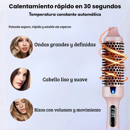 Cepillo secador 3 en 1 rosa para secar, alisar y dar volumen - imagen 6