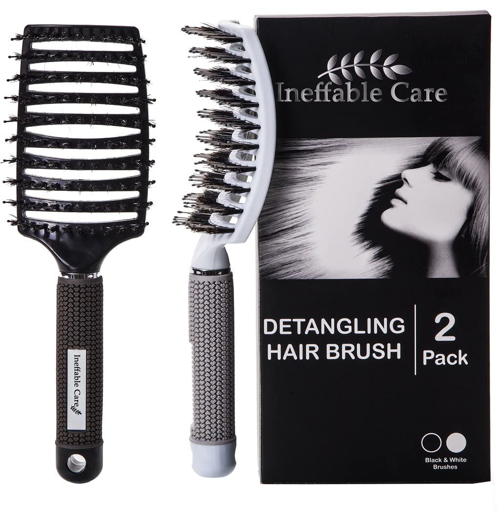 Set de cepillos desenredantes anti-frizz para rutina diaria de cabello - imagen 2