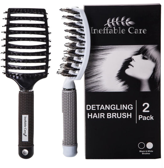 Set de cepillos desenredantes anti-frizz para rutina diaria de cabello - imagen 2