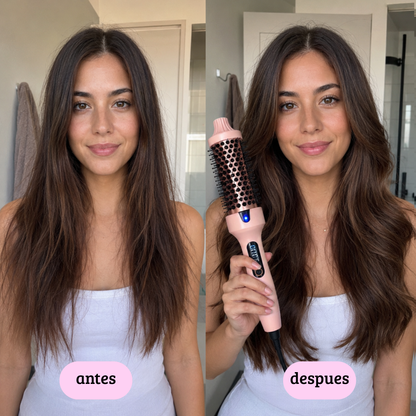 Cepillo secador 3 en 1 rosa para secar, alisar y dar volumen - imagen 7