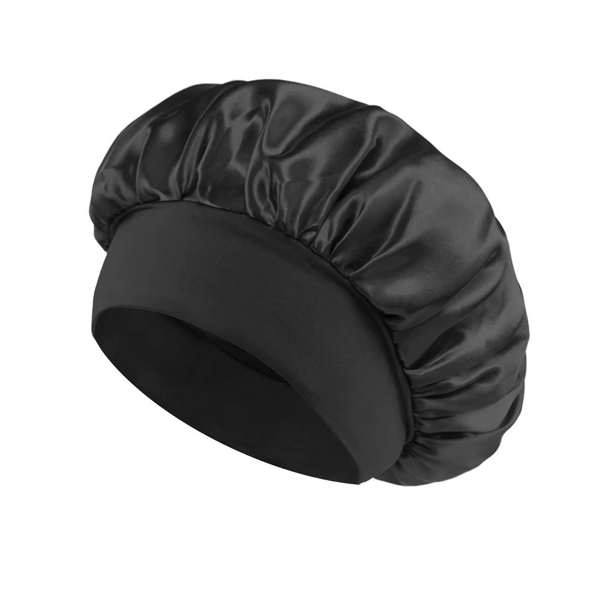 Gorro de satén para dormir y proteger el cabello del frizz color Vino