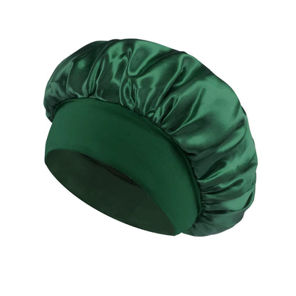 Gorro de satén para dormir y proteger el cabello del frizz color Azul Rey