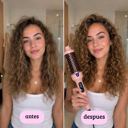 Cepillo secador 3 en 1 rosa para secar, alisar y dar volumen - imagen 9
