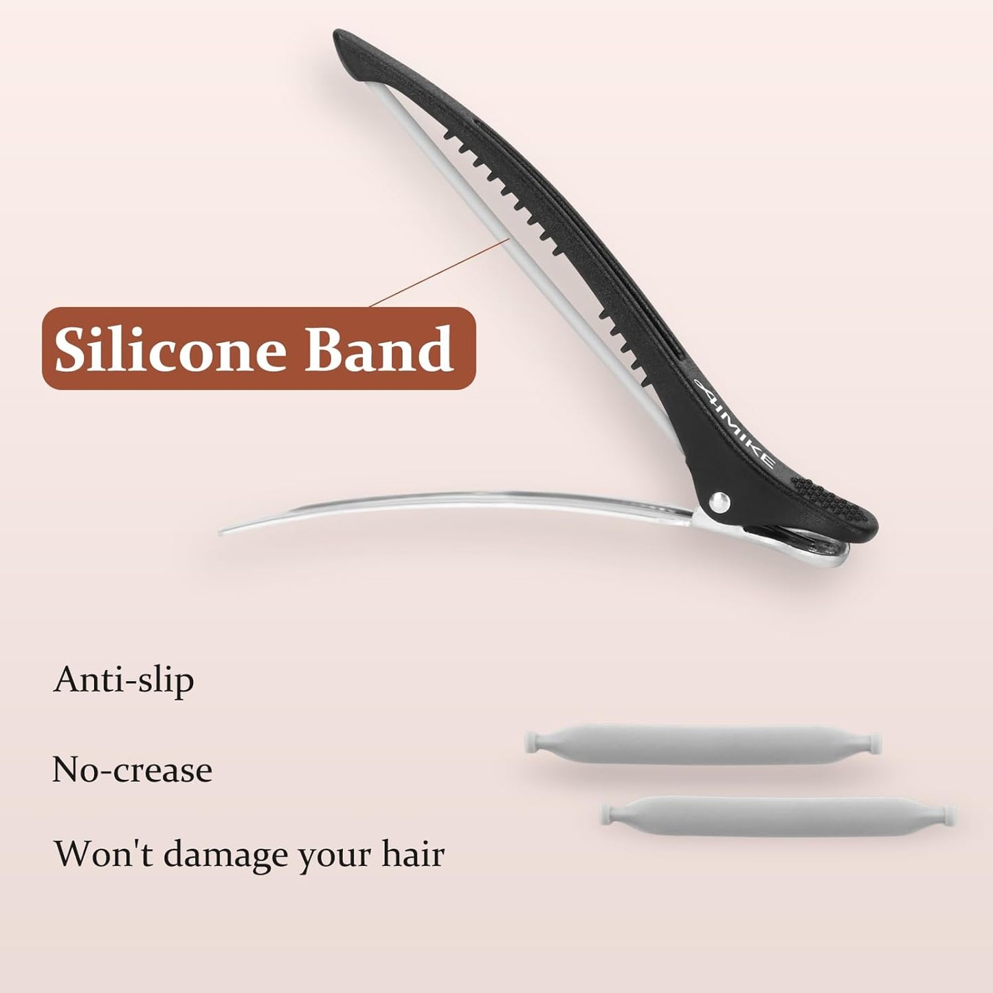 Clips profesionales antideslizantes pack de 6 para separar el cabello - imagen 3
