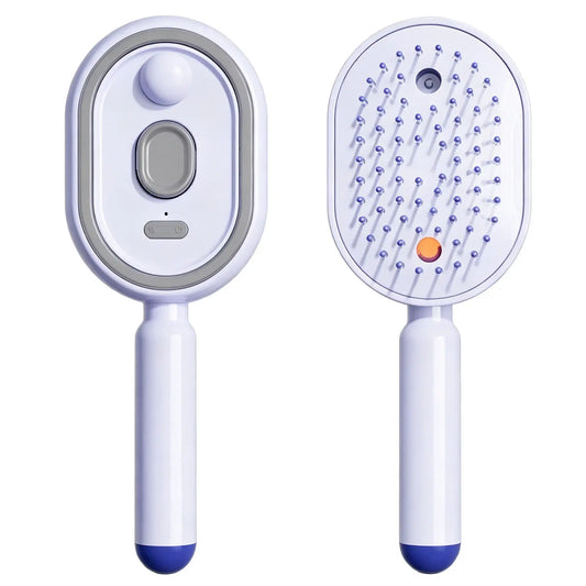 Cepillo de vapor anti-frizz con aromaterapia para cabello color Morado