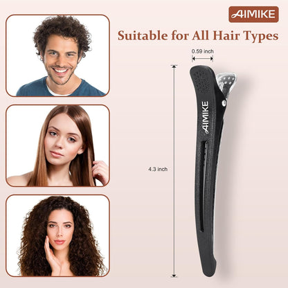 Clips profesionales antideslizantes pack de 6 para separar el cabello - imagen 2