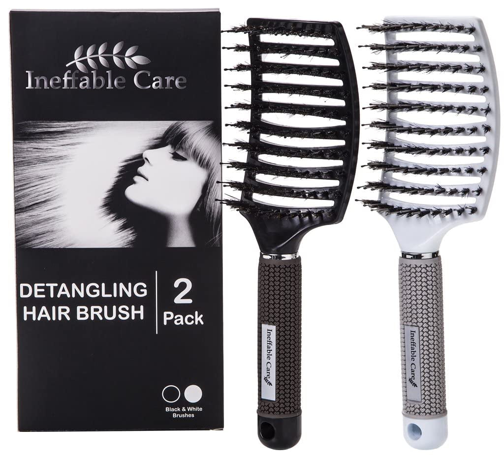 Set de cepillos desenredantes anti-frizz para rutina diaria de cabello - imagen 5