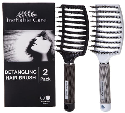 Set de cepillos desenredantes anti-frizz para rutina diaria de cabello - imagen 5