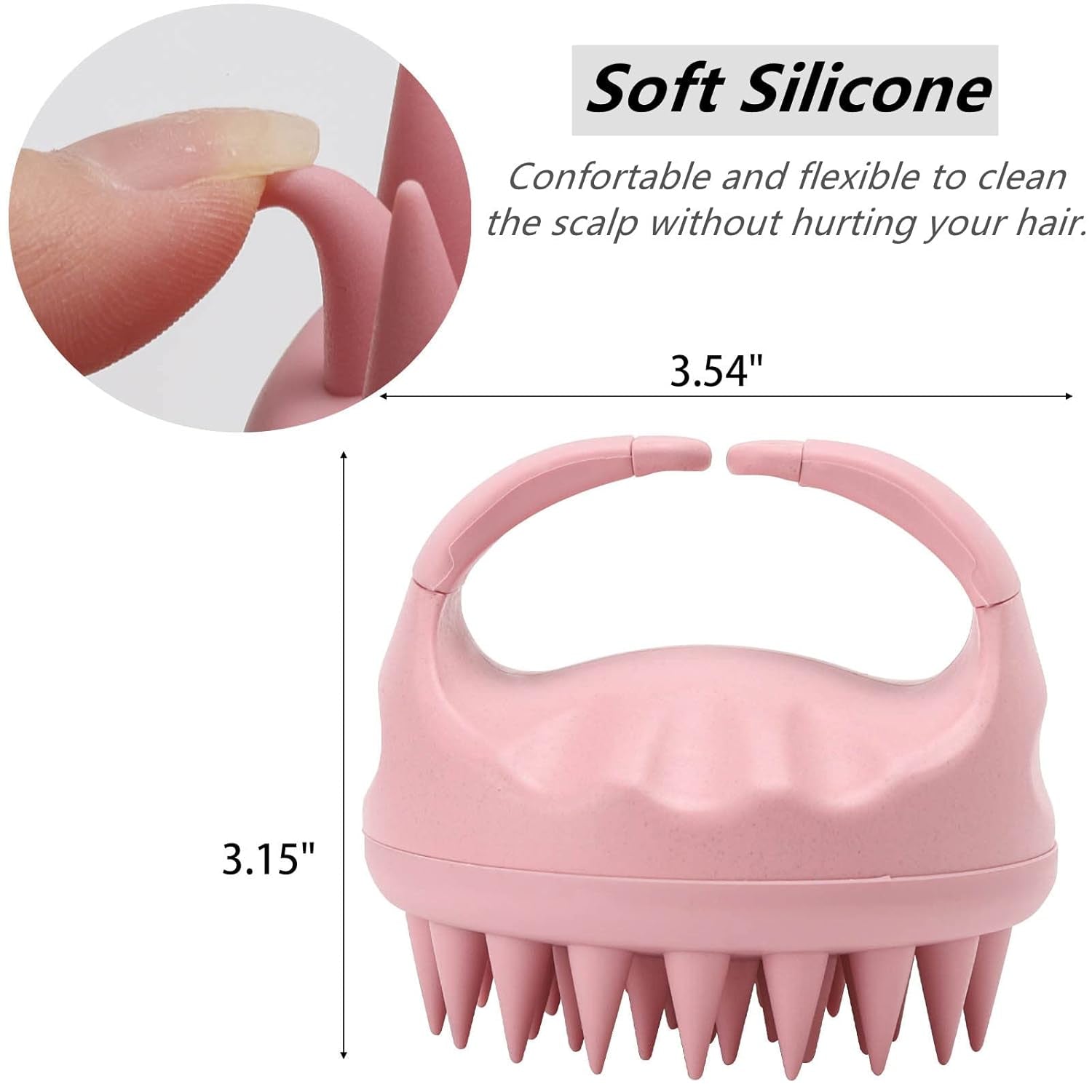 Cepillo masajeador de silicona para cuero cabelludo - imagen 2