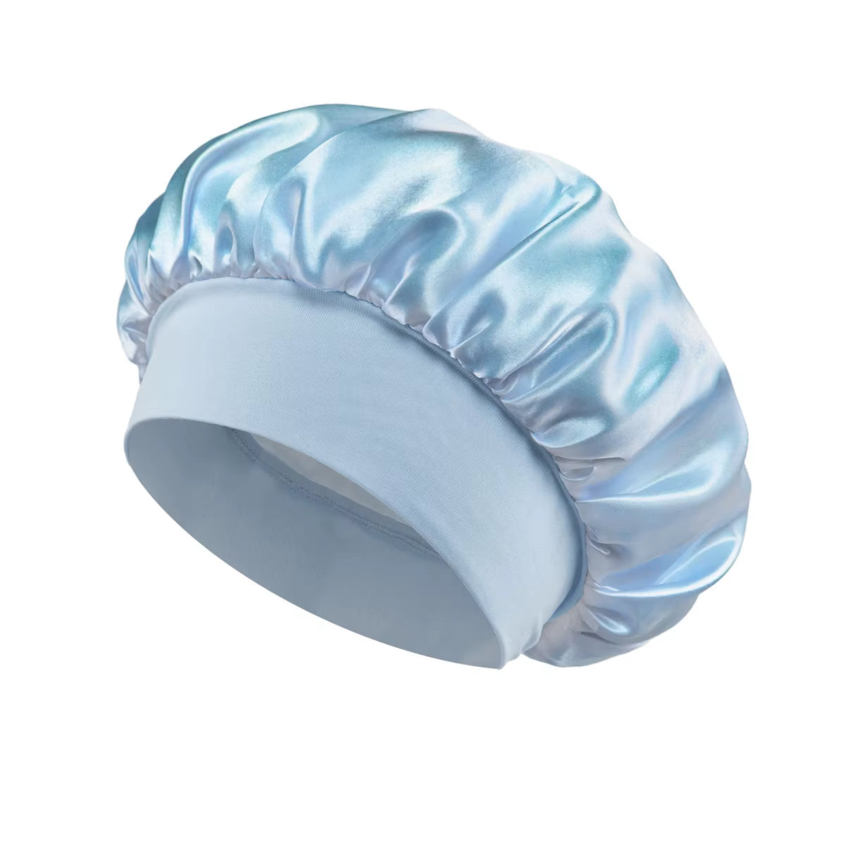 Gorro de satén para dormir y proteger el cabello del frizz color Rosado